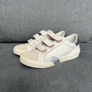 Dolce Vita ZABOR Leather Sneakers 6.5 off-white